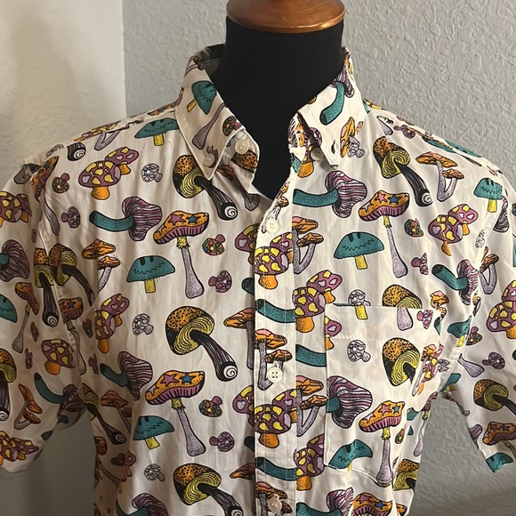 A-Lab “Shroomies” Short Sleeve Button Down - Picture 1 of 6